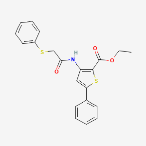 Ethyl 5-phenyl-3-(2-(phenylthio)acetamido)thiophene-2-carboxylate