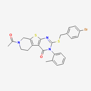 7-acetyl-2-((4-bromobenzyl)thio)-3-(o-tolyl)-5,6,7,8-tetrahydropyrido[4',3':4,5]thieno[2,3-d]pyrimidin-4(3H)-one