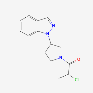 2-Chloro-1-(3-indazol-1-ylpyrrolidin-1-yl)propan-1-one