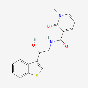 molecular formula C17H16N2O3S B2634777 N-[2-(1-benzothiophen-3-yl)-2-hydroxyethyl]-1-methyl-2-oxo-1,2-dihydropyridine-3-carboxamide CAS No. 2034345-74-7