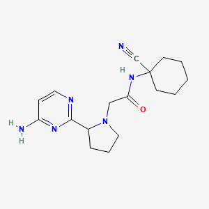2-[2-(4-Aminopyrimidin-2-yl)pyrrolidin-1-yl]-N-(1-cyanocyclohexyl)acetamide