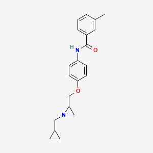 N-[4-[[1-(Cyclopropylmethyl)aziridin-2-yl]methoxy]phenyl]-3-methylbenzamide