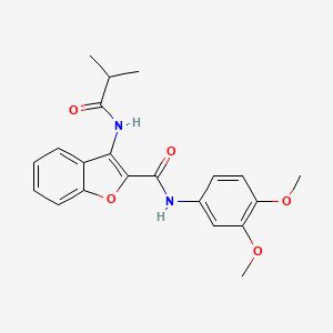 N-(3,4-dimethoxyphenyl)-3-isobutyramidobenzofuran-2-carboxamide