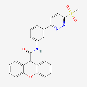 molecular formula C25H19N3O4S B2634798 N-(3-(6-(methylsulfonyl)pyridazin-3-yl)phenyl)-9H-xanthene-9-carboxamide CAS No. 932351-72-9