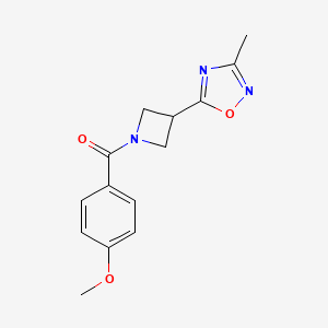 (4-Methoxyphenyl)(3-(3-methyl-1,2,4-oxadiazol-5-yl)azetidin-1-yl)methanone