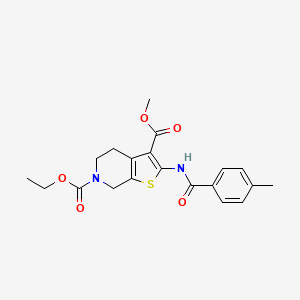 6-ethyl 3-methyl 2-(4-methylbenzamido)-4,5-dihydrothieno[2,3-c]pyridine-3,6(7H)-dicarboxylate