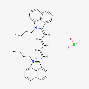 molecular formula C35H35BF4N2 B2634808 (2E)-1-Butyl-2-[(2E,4E)-5-(1-butylbenzo[cd]indol-1-ium-2-yl)penta-2,4-dienylidene]benzo[cd]indole;tetrafluoroborate CAS No. 1135933-68-4