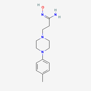 molecular formula C14H22N4O B2634809 (1Z)-N'-羟基-3-[4-(4-甲基苯基)哌嗪-1-基]丙酰胺 CAS No. 1325549-79-8