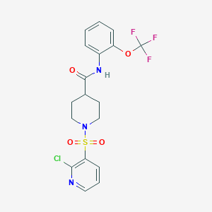 1-(2-chloropyridin-3-yl)sulfonyl-N-[2-(trifluoromethoxy)phenyl]piperidine-4-carboxamide