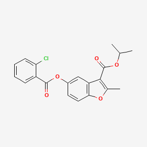 Isopropyl 5-((2-chlorobenzoyl)oxy)-2-methylbenzofuran-3-carboxylate