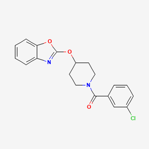 molecular formula C19H17ClN2O3 B2634817 (4-(Benzo[d]oxazol-2-yloxy)piperidin-1-yl)(3-chlorophenyl)methanone CAS No. 2034356-05-1