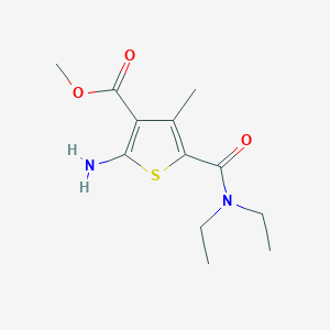 molecular formula C12H18N2O3S B2634819 Methyl 2-amino-5-(diethylcarbamoyl)-4-methylthiophene-3-carboxylate CAS No. 351982-89-3