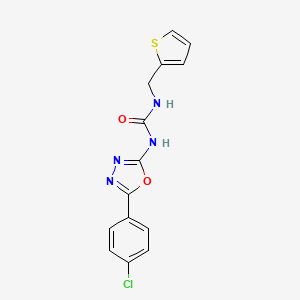 1-(5-(4-Chlorophenyl)-1,3,4-oxadiazol-2-yl)-3-(thiophen-2-ylmethyl)urea