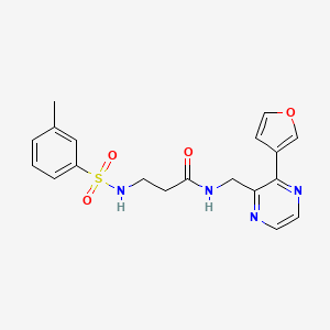 N-((3-(furan-3-yl)pyrazin-2-yl)methyl)-3-(3-methylphenylsulfonamido)propanamide
