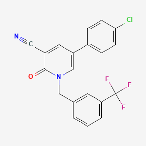 5-(4-Chlorophenyl)-2-oxo-1-[3-(trifluoromethyl)benzyl]-1,2-dihydro-3-pyridinecarbonitrile