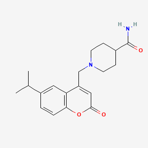 1-((6-isopropyl-2-oxo-2H-chromen-4-yl)methyl)piperidine-4-carboxamide
