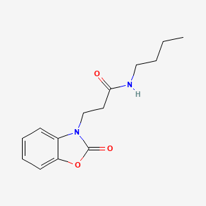 molecular formula C14H18N2O3 B2634839 N-丁基-3-(2-氧代苯并[d]恶唑-3(2H)-基)丙酰胺 CAS No. 851988-79-9
