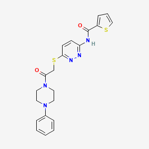 N-(6-((2-oxo-2-(4-phenylpiperazin-1-yl)ethyl)thio)pyridazin-3-yl)thiophene-2-carboxamide