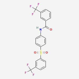 molecular formula C21H13F6NO3S B2634868 3-(三氟甲基)-N-[4-[3-(三氟甲基)苯基]磺酰苯基]苯甲酰胺 CAS No. 339104-90-4