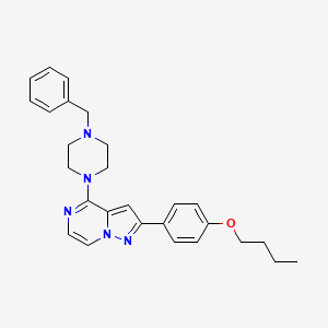 4-(4-Benzylpiperazin-1-yl)-2-(4-butoxyphenyl)pyrazolo[1,5-a]pyrazine