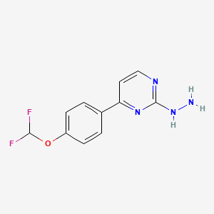 4-(4-(Difluoromethoxy)phenyl)-2-hydrazinylpyrimidine