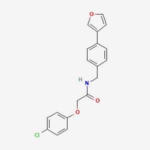 2-(4-chlorophenoxy)-N-(4-(furan-3-yl)benzyl)acetamide