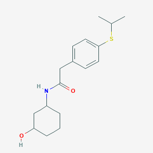 molecular formula C17H25NO2S B2634916 N-(3-羟基环己基)-2-(4-(异丙硫基)苯基)乙酰胺 CAS No. 1396805-28-9