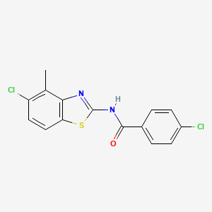 4-chloro-N-(5-chloro-4-methyl-1,3-benzothiazol-2-yl)benzamide