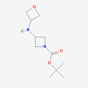 molecular formula C11H20N2O3 B2634931 tert-Butyl 3-[(oxetan-3-yl)amino]azetidine-1-carboxylate CAS No. 1519689-69-0