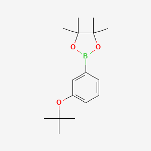 molecular formula C16H25BO3 B2634933 CC(C)(C)OC1=CC=CC(B2OC(C)(C)C(C)(C)O2)=C1 CAS No. 1007215-44-2