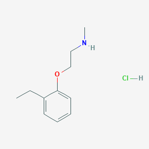 molecular formula C11H18ClNO B2634934 [2-(2-Ethylphenoxy)ethyl]methylamine hydrochloride CAS No. 57162-89-7; 57163-22-1