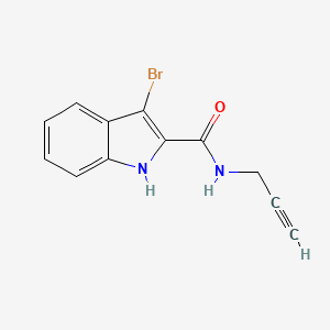 molecular formula C12H9BrN2O B2634939 3-Bromo-1H-indole-2-carboxylic acid prop-2-ynylamide CAS No. 1252311-98-0