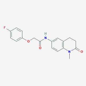 molecular formula C18H17FN2O3 B2634944 2-(4-fluorophenoxy)-N-(1-methyl-2-oxo-1,2,3,4-tetrahydroquinolin-6-yl)acetamide CAS No. 921914-14-9