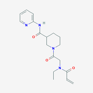1-[2-[Ethyl(prop-2-enoyl)amino]acetyl]-N-pyridin-2-ylpiperidine-3-carboxamide