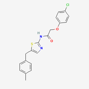 molecular formula C19H17ClN2O2S B2634952 2-(4-chlorophenoxy)-N-[5-(4-methylbenzyl)-1,3-thiazol-2-yl]acetamide CAS No. 292057-17-1