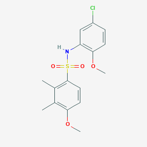 molecular formula C16H18ClNO4S B2634956 (5-Chloro-2-methoxyphenyl)[(4-methoxy-2,3-dimethylphenyl)sulfonyl]amine CAS No. 701222-43-7