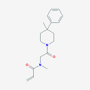 molecular formula C18H24N2O2 B2634964 N-Methyl-N-[2-(4-methyl-4-phenylpiperidin-1-yl)-2-oxoethyl]prop-2-enamide CAS No. 2199178-42-0