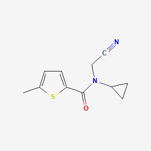 molecular formula C11H12N2OS B2634966 N-(cyanomethyl)-N-cyclopropyl-5-methylthiophene-2-carboxamide CAS No. 1252542-43-0