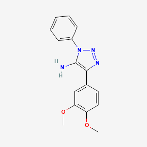 molecular formula C16H16N4O2 B2634969 4-(3,4-dimethoxyphenyl)-1-phenyl-1H-1,2,3-triazol-5-amine CAS No. 1326865-94-4