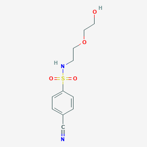 4-cyano-N-[2-(2-hydroxyethoxy)ethyl]benzenesulfonamide