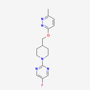 3-[[1-(5-Fluoropyrimidin-2-yl)piperidin-4-yl]methoxy]-6-methylpyridazine