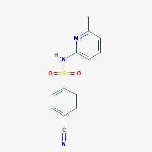 molecular formula C13H11N3O2S B263498 4-cyano-N-(6-methyl-2-pyridinyl)benzenesulfonamide 