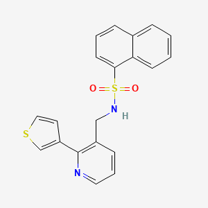 N-((2-(thiophen-3-yl)pyridin-3-yl)methyl)naphthalene-1-sulfonamide