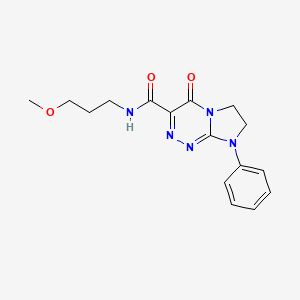 molecular formula C16H19N5O3 B2634996 N-(3-methoxypropyl)-4-oxo-8-phenyl-4,6,7,8-tetrahydroimidazo[2,1-c][1,2,4]triazine-3-carboxamide CAS No. 946335-04-2