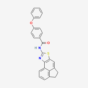 molecular formula C26H18N2O2S B2634997 N-(4,5-dihydroacenaphtho[5,4-d]thiazol-8-yl)-4-phenoxybenzamide CAS No. 477325-87-4