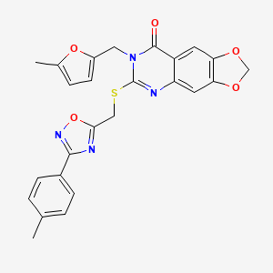 molecular formula C25H20N4O5S B2634999 N-[5-({[(2-甲基苯基)氨基]羰基}氨基)-1,3-苯并噻唑-2-基]苯甲酰胺 CAS No. 1115970-78-9