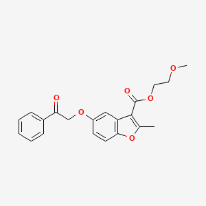 2-Methoxyethyl 2-methyl-5-(2-oxo-2-phenylethoxy)-1-benzofuran-3-carboxylate