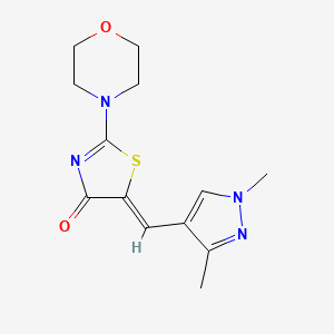 (Z)-5-((1,3-dimethyl-1H-pyrazol-4-yl)methylene)-2-morpholinothiazol-4(5H)-one