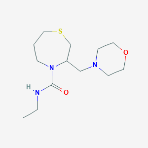molecular formula C13H25N3O2S B2635018 N-ethyl-3-(morpholinomethyl)-1,4-thiazepane-4-carboxamide CAS No. 1421509-58-1