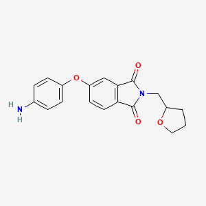 molecular formula C19H18N2O4 B2635032 5-(4-aminophenoxy)-2-(tetrahydrofuran-2-ylmethyl)-1H-isoindole-1,3(2H)-dione CAS No. 444149-14-8